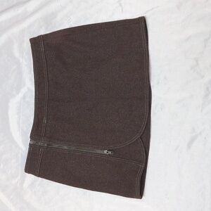 Purnell Blanket Stitch Zip Front Wool Blend Mini Skirt Preppy Winter Size 8/29
